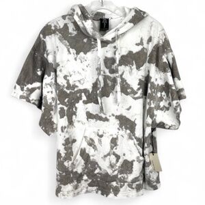 ELECTRIC & ROSE Evereve Terry Tie Dye Hoodie NEW Size M Short Sleeve